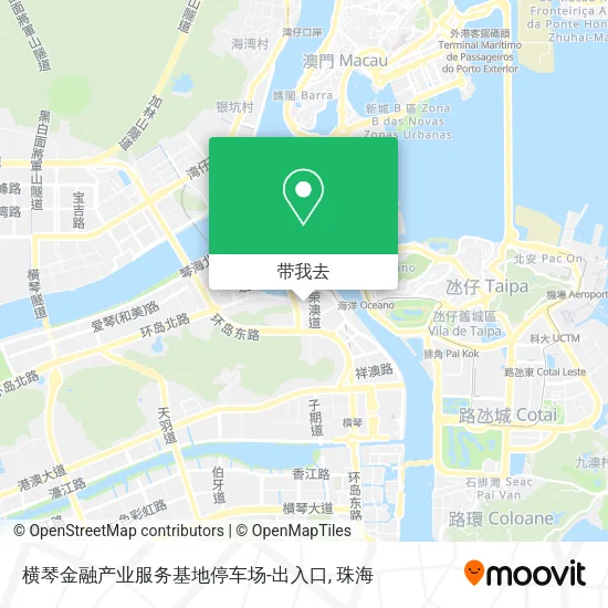 横琴金融产业服务基地停车场-出入口地图