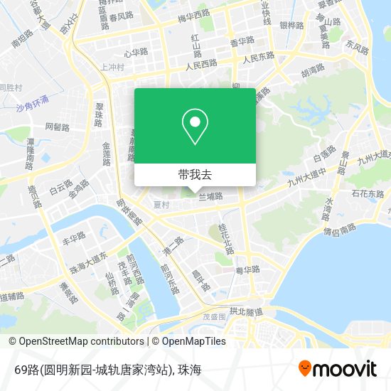 69路(圆明新园-城轨唐家湾站)地图
