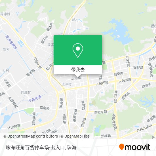 珠海旺角百货停车场-出入口地图
