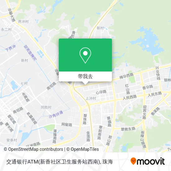 交通银行ATM(新香社区卫生服务站西南)地图