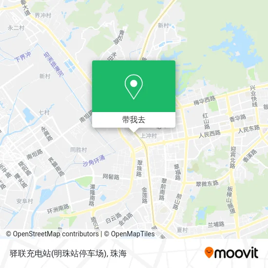 驿联充电站(明珠站停车场)地图