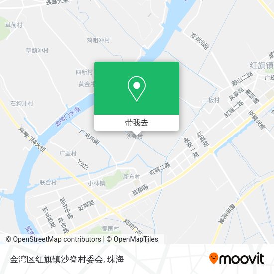 金湾区红旗镇沙脊村委会地图