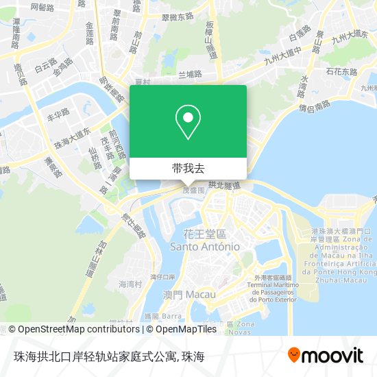 珠海拱北口岸轻轨站家庭式公寓地图