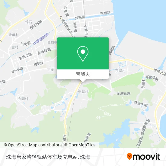 珠海唐家湾轻轨站停车场充电站地图