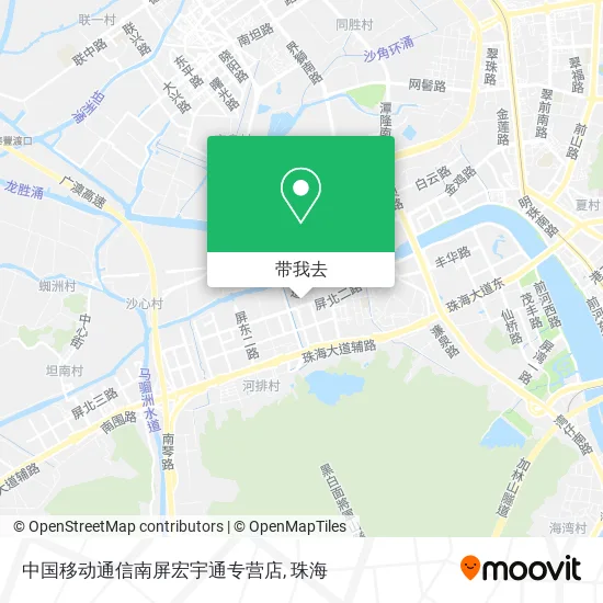 中国移动通信南屏宏宇通专营店地图