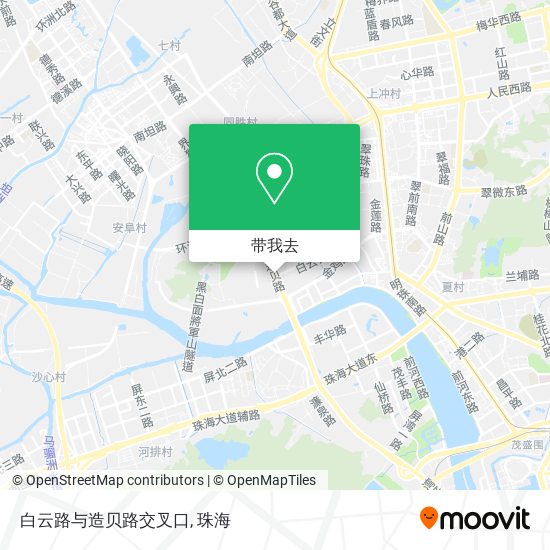 白云路与造贝路交叉口地图