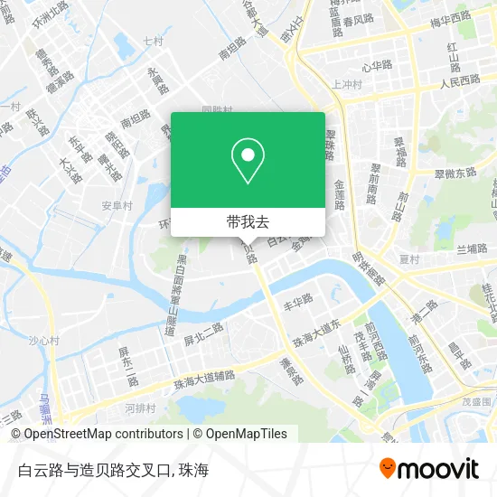 白云路与造贝路交叉口地图