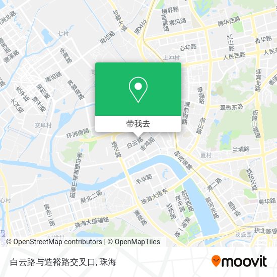 白云路与造裕路交叉口地图