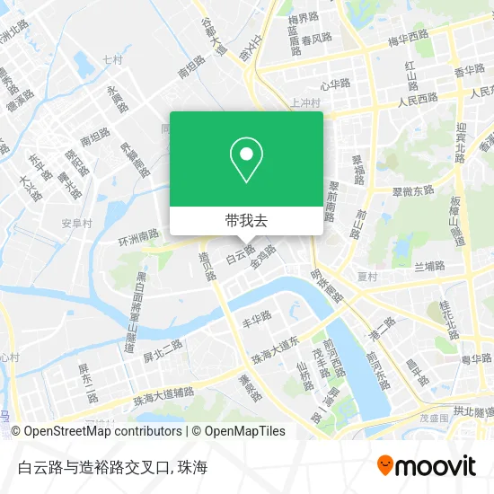 白云路与造裕路交叉口地图