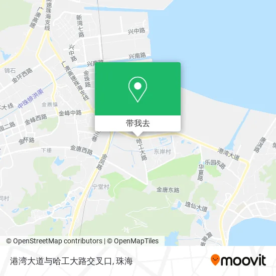 港湾大道与哈工大路交叉口地图