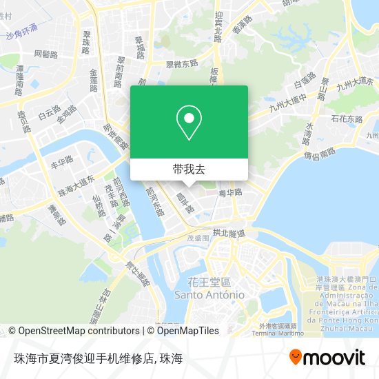 珠海市夏湾俊迎手机维修店地图