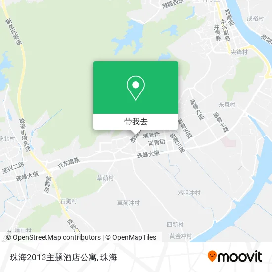珠海2013主题酒店公寓地图