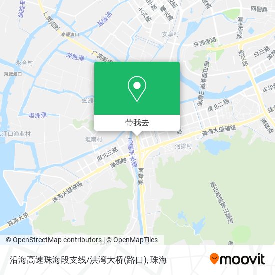 沿海高速珠海段支线/洪湾大桥(路口)地图