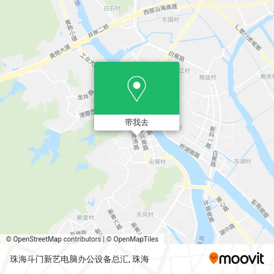 珠海斗门新艺电脑办公设备总汇地图