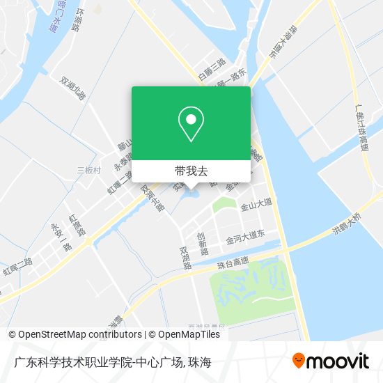 广东科学技术职业学院-中心广场地图