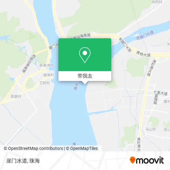 崖门水道地图