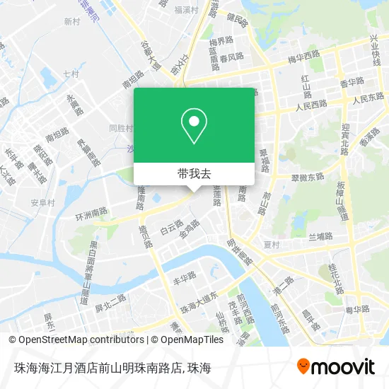 珠海海江月酒店前山明珠南路店地图