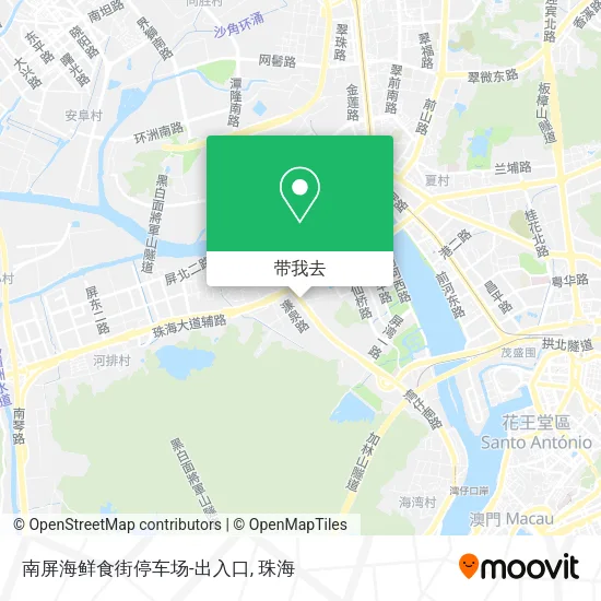 南屏海鲜食街停车场-出入口地图