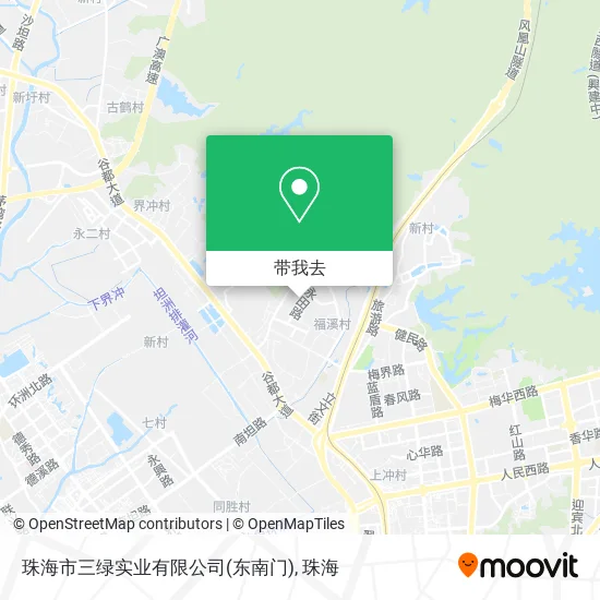 珠海市三绿实业有限公司(东南门)地图