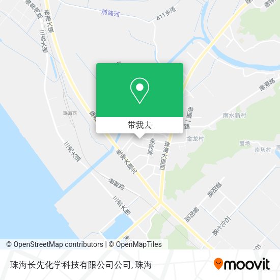 珠海长先化学科技有限公司公司地图
