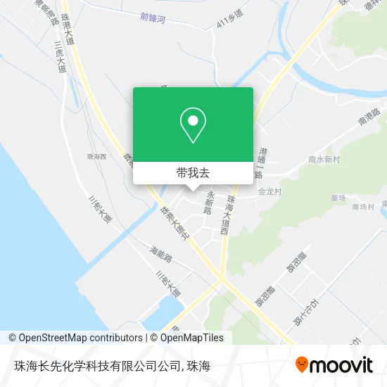 珠海长先化学科技有限公司公司地图