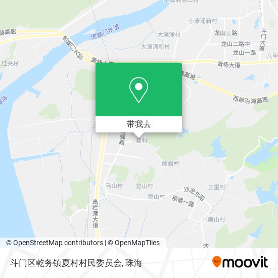 斗门区乾务镇夏村村民委员会地图