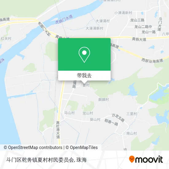 斗门区乾务镇夏村村民委员会地图