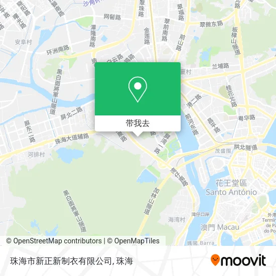 珠海市新正新制衣有限公司地图