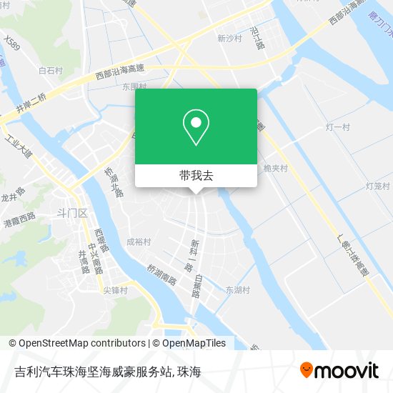 吉利汽车珠海坚海威豪服务站地图