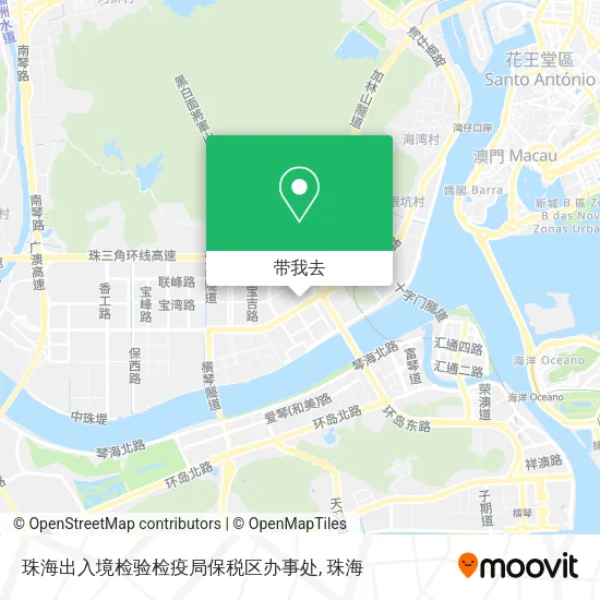 珠海出入境检验检疫局保税区办事处地图