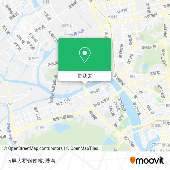 南屏大桥钢便桥地图