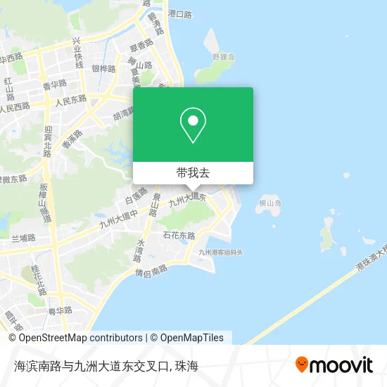 海滨南路与九洲大道东交叉口地图