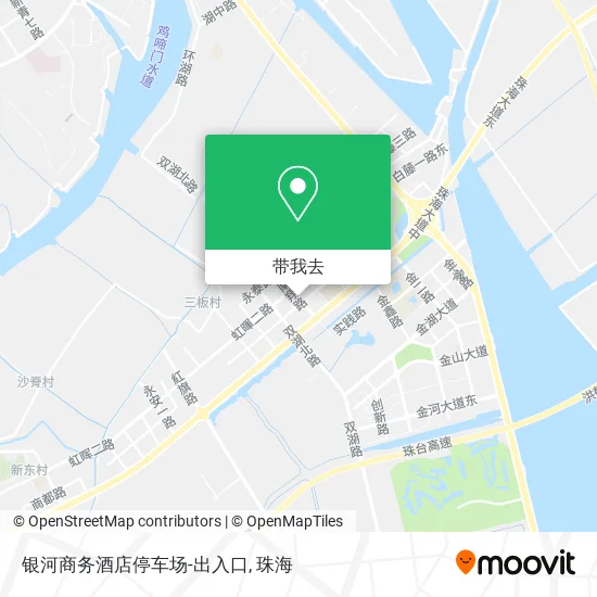 银河商务酒店停车场-出入口地图