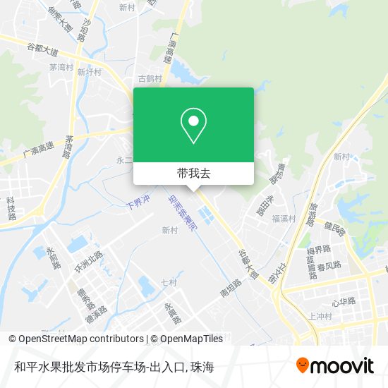 和平水果批发市场停车场-出入口地图