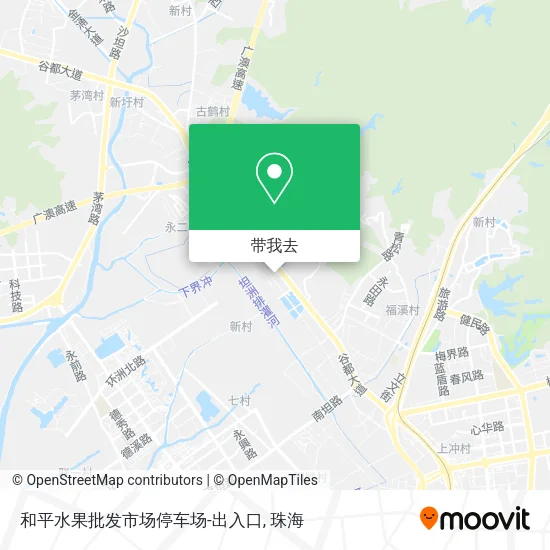 和平水果批发市场停车场-出入口地图