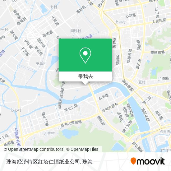 珠海经济特区红塔仁恒纸业公司地图