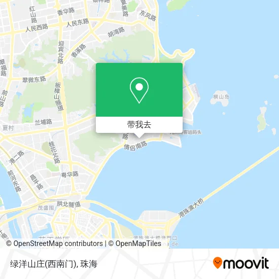 绿洋山庄(西南门)地图