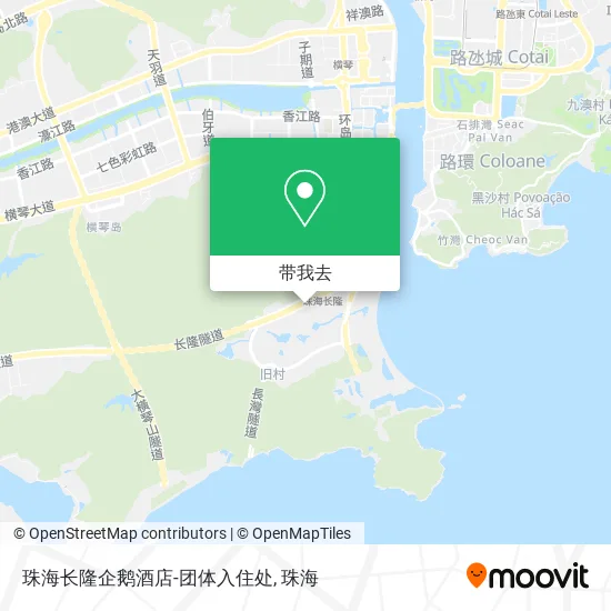 珠海长隆企鹅酒店-团体入住处地图