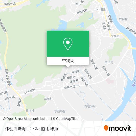 伟创力珠海工业园-北门地图