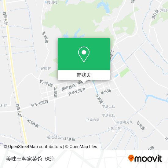 美味王客家菜馆地图