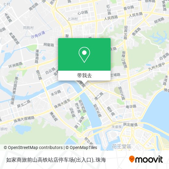 如家商旅前山高铁站店停车场(出入口)地图