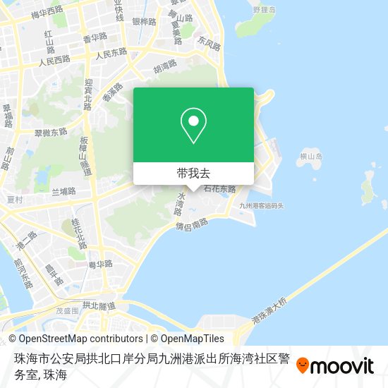 珠海市公安局拱北口岸分局九洲港派出所海湾社区警务室地图