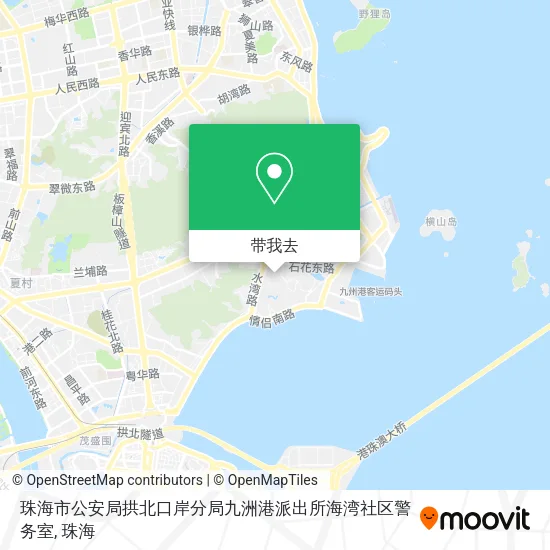 珠海市公安局拱北口岸分局九洲港派出所海湾社区警务室地图