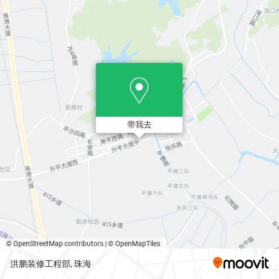 洪鹏装修工程部地图