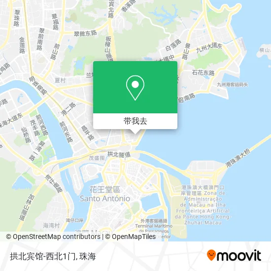 拱北宾馆-西北1门地图