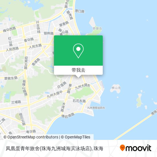 凤凰蛋青年旅舍(珠海九洲城海滨泳场店)地图