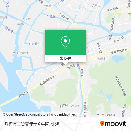 珠海市工贸管理专修学院地图