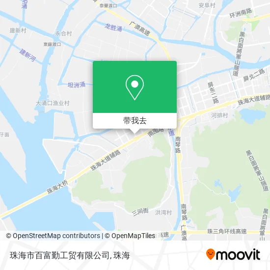 珠海市百富勤工贸有限公司地图