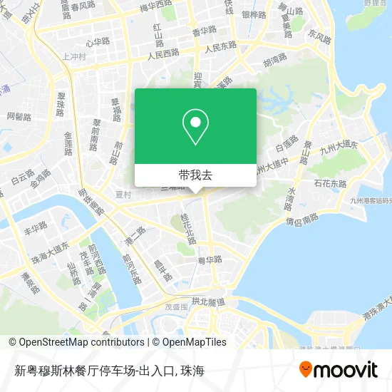 新粤穆斯林餐厅停车场-出入口地图