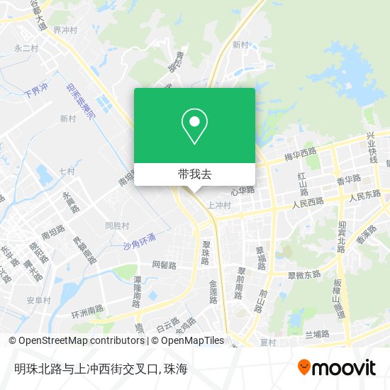 明珠北路与上冲西街交叉口地图